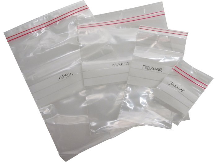 Grippie lynlåsposer PE-plast klar T-66 B40 mm x L60 mm 50 my 1.000 stk