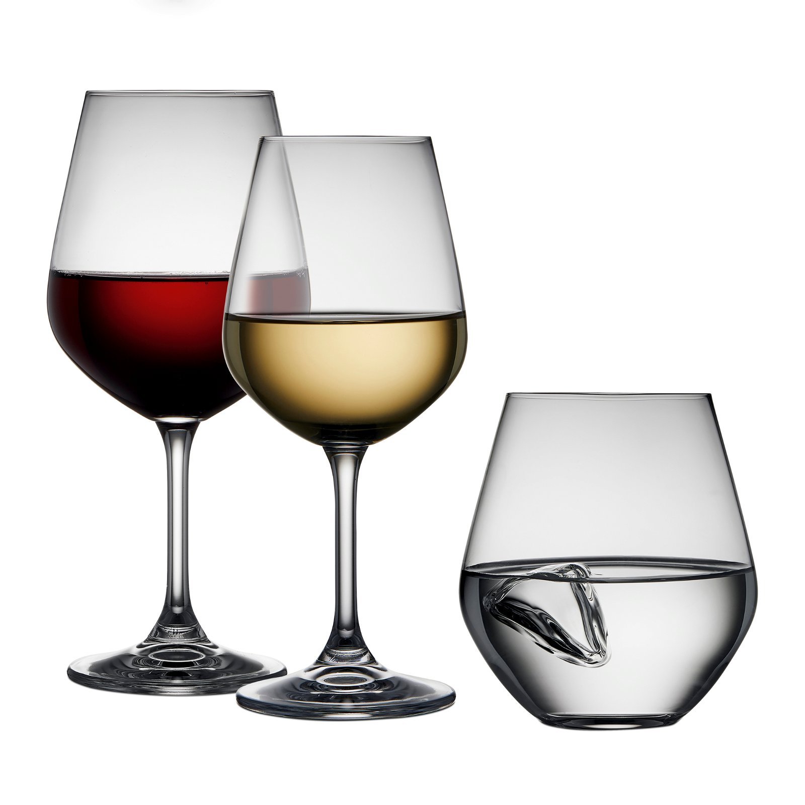 Lyngby glas vinsæt 36 dele 6 x hvidvin, 6 x rødvin og 6 vandglas
