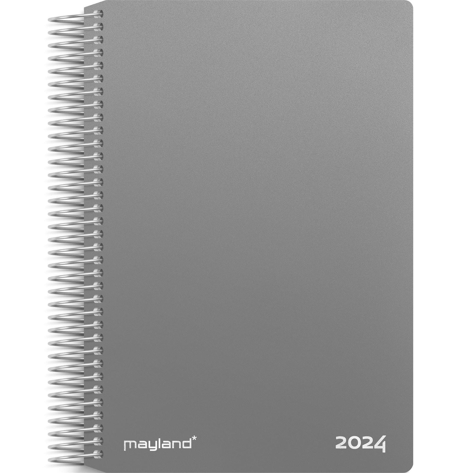 Mayland 2024 24212000 spiralkalender 17,7x13,5cm mørkegrå
