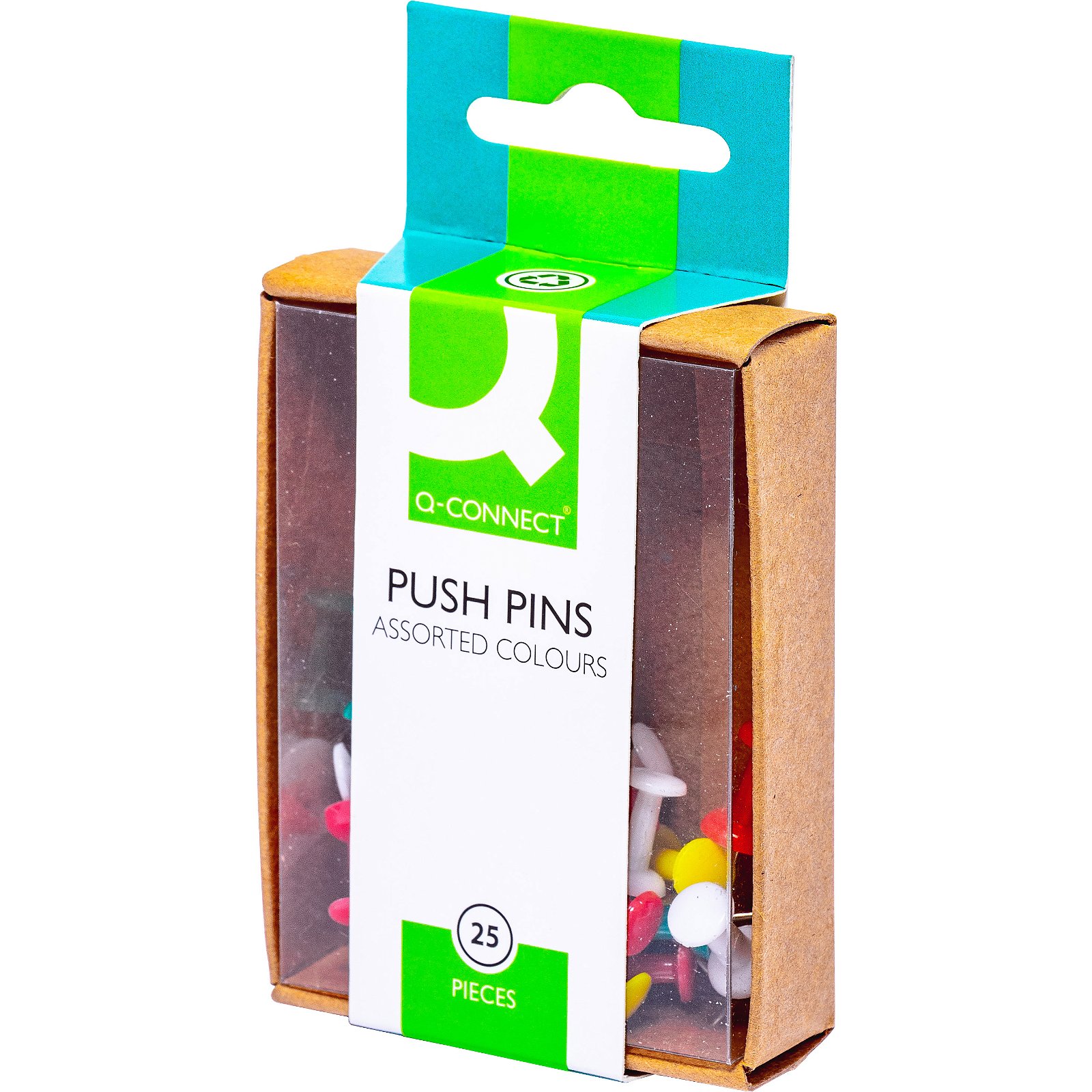 Q-connect Push Pins assorterede farver 25stk