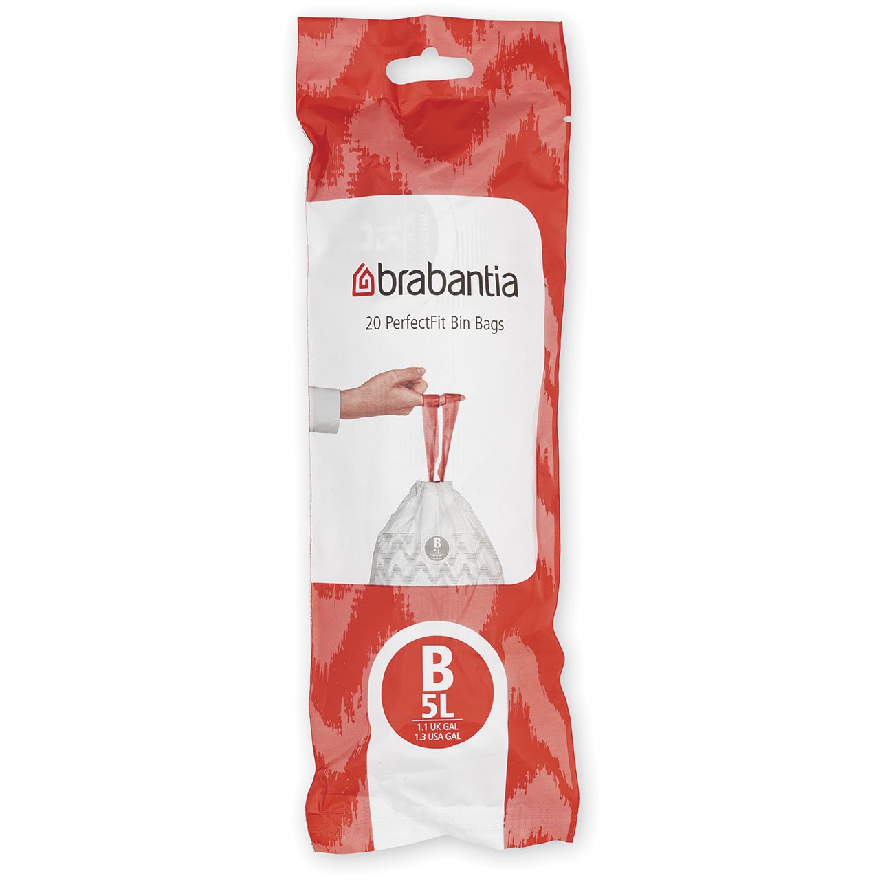 Brabantia PerfectFit affaldsposer Plastik hvid 5 l 20 ps