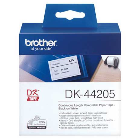 Brother etiketter 30.48 m DK44205, hvid