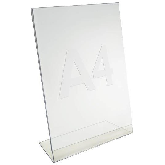 Q-connect akryldisplay med L-fod til A4-format