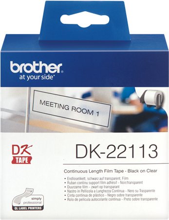 Brother etiketter  15.24 m DK22113, transparent