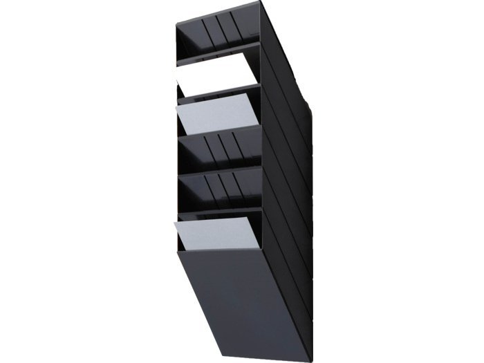 Durable FLEXIBOXX bakkesystem med 6 tværformat rum i farven sort