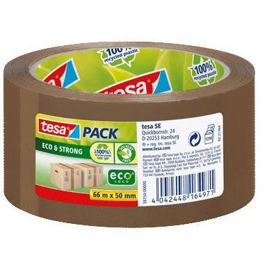 Tesa EcoLogo pakketape 50mmx66m brun