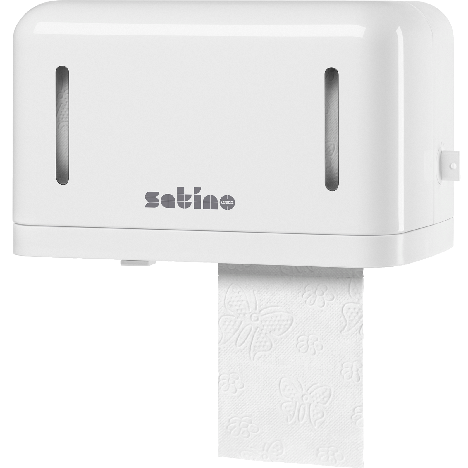 Satino Twin-Roll dispenser t/toiletpapir hvid