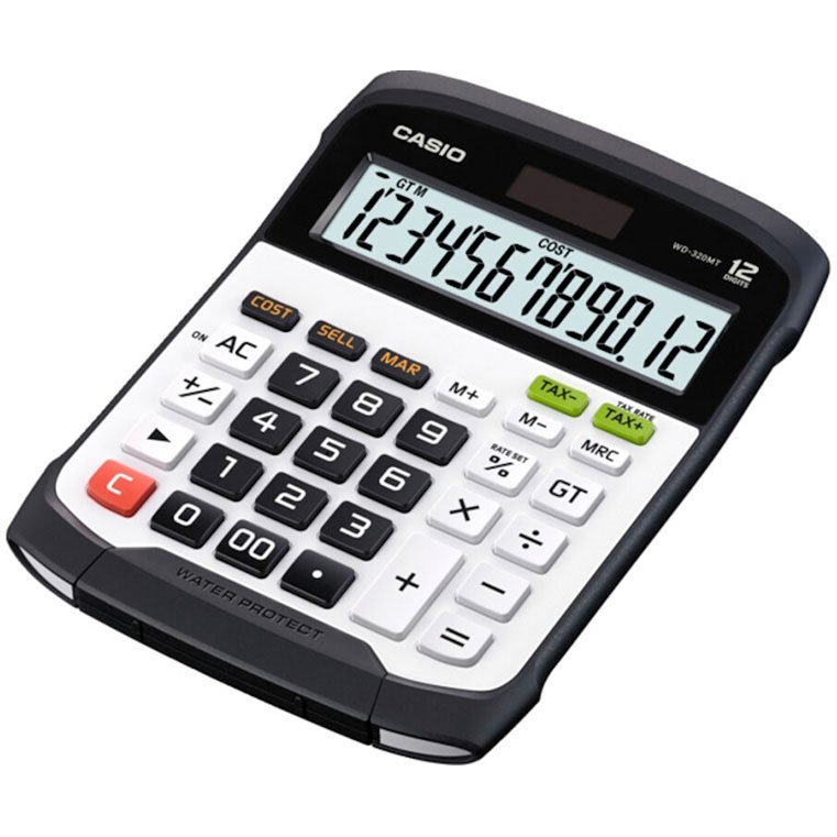 Casio WD-320MT lommeregner vandtæt hvid