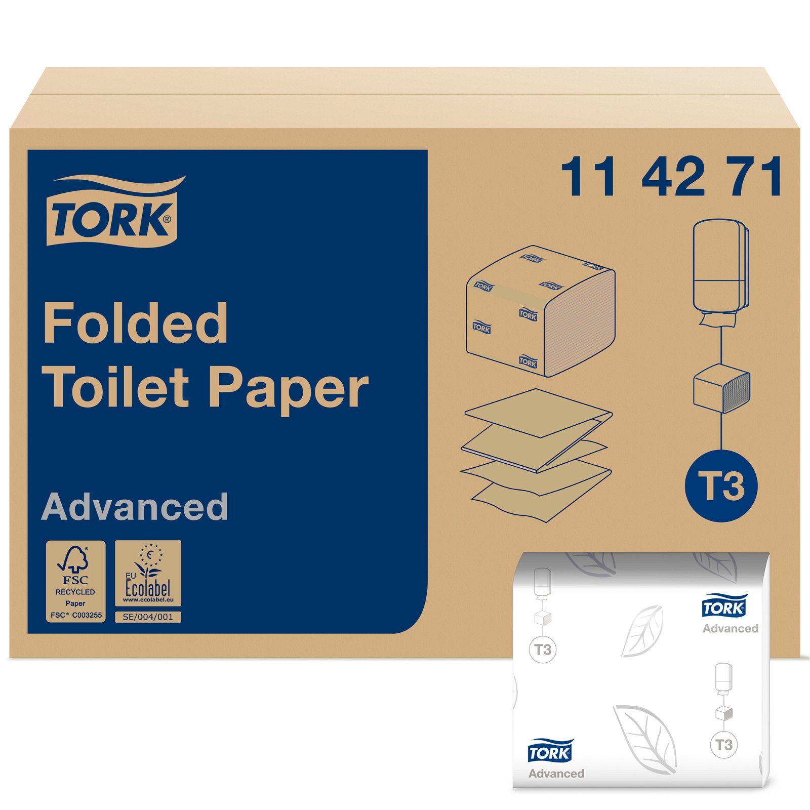 Tork Advanced toiletpapir hvid 2Lag T3