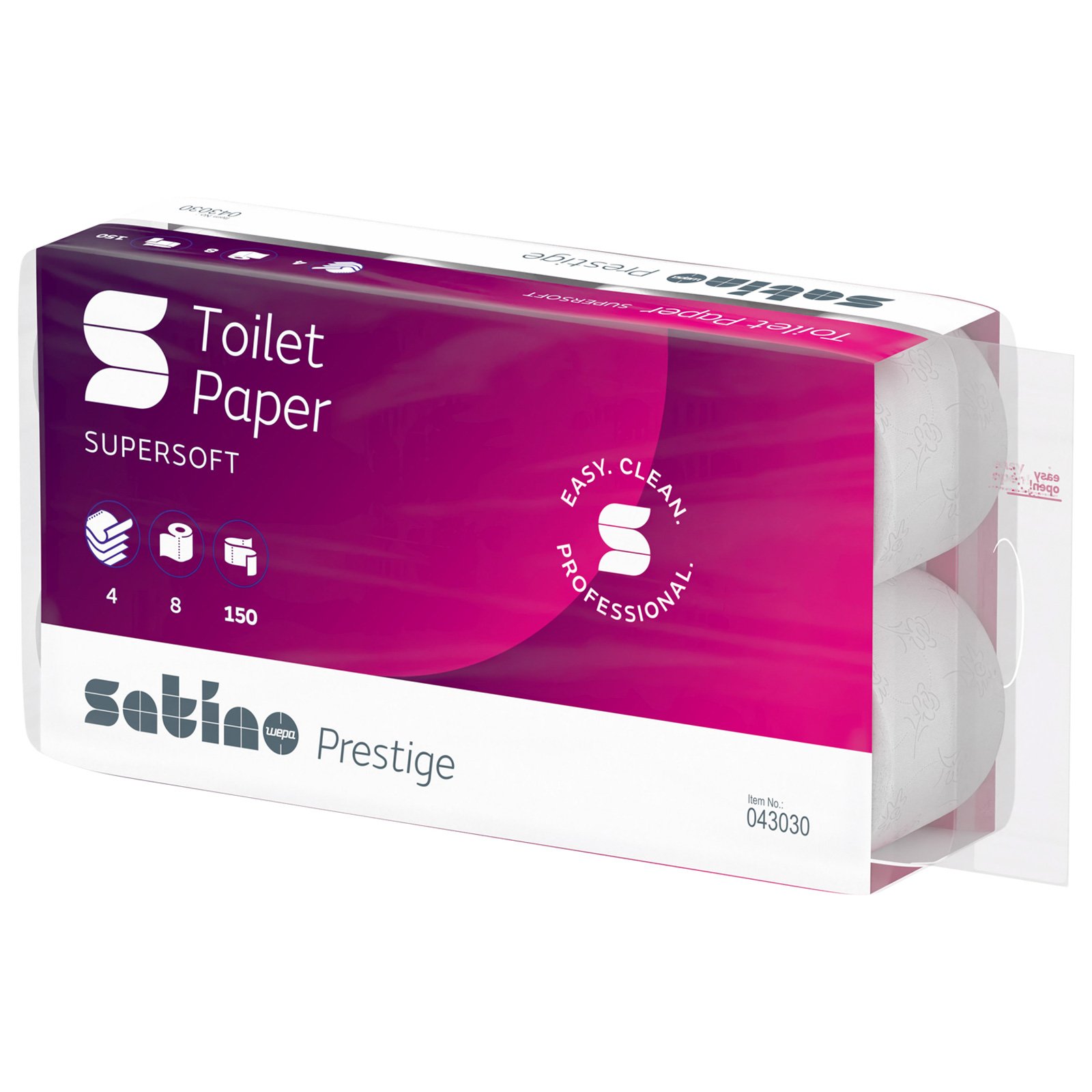 Satino Prestige toiletpapir hvid 4Lag