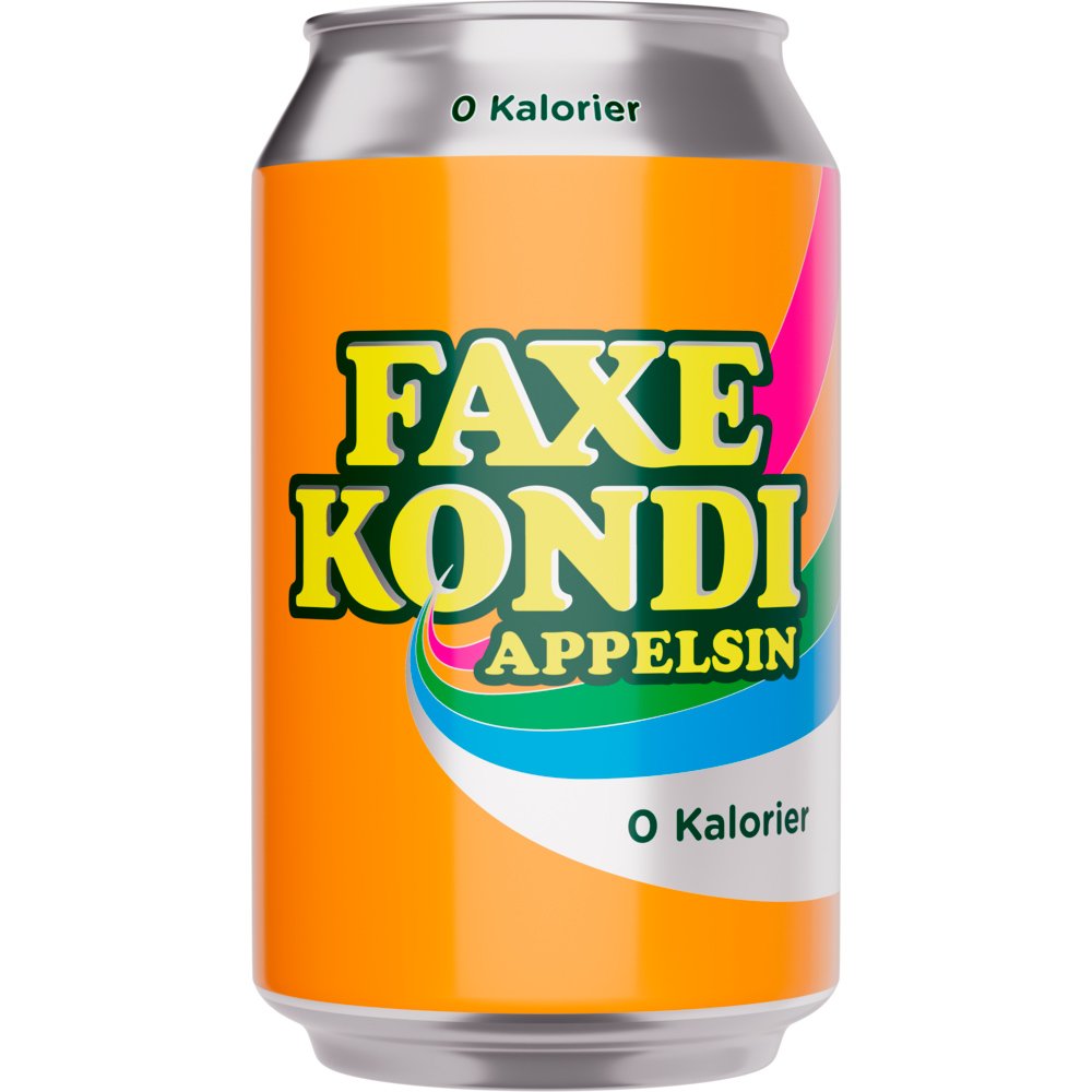 Faxe Kondi Appelsin 0 kalorier 33cl dåse inkl. A-pant