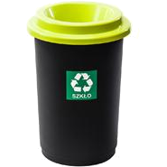 Affaldsspand Eco sort;lime 50 l Genanvendt plast