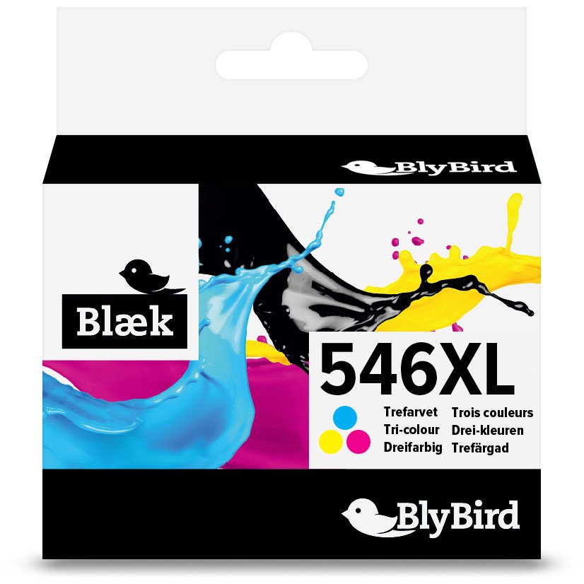 Blybird CL-546XL blækpatroner flerfarvet, 300 sider