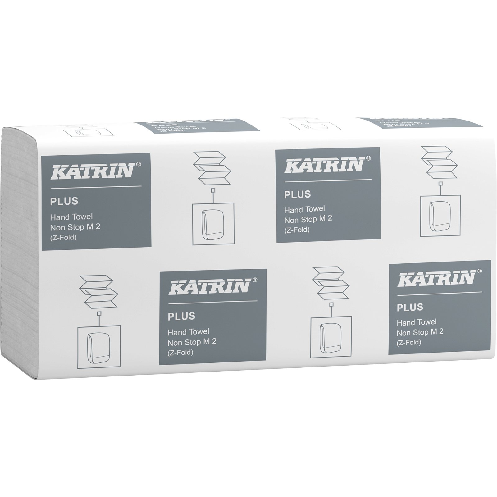 Katrin Plus håndklædeark 25,5x20,3cm 2lag Z-fold hvid 2835ark