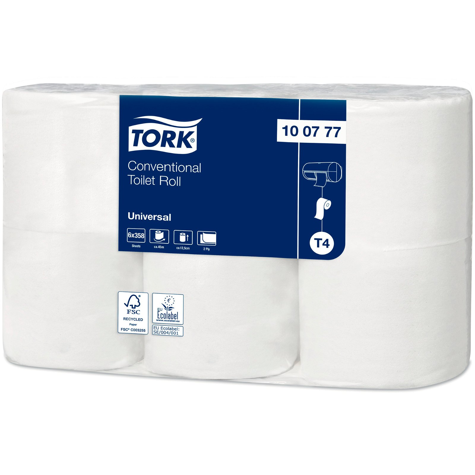 Tork 100777 Universal 2lags toiletpapir 44,8mx9,9cm 42ruller