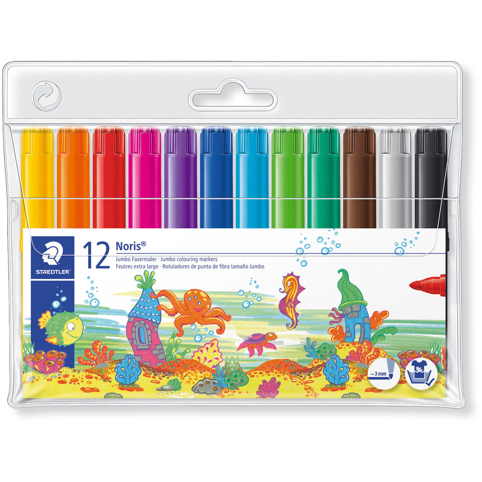 Staedtler Noris Club Jumbo tuscher 12 farver