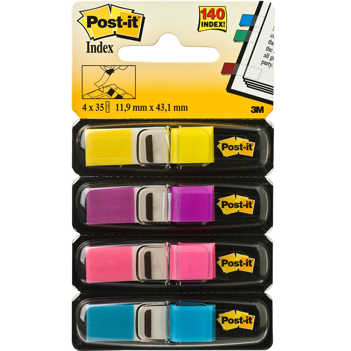 Post-it indexfaner 11,9x43,1mm 4stk