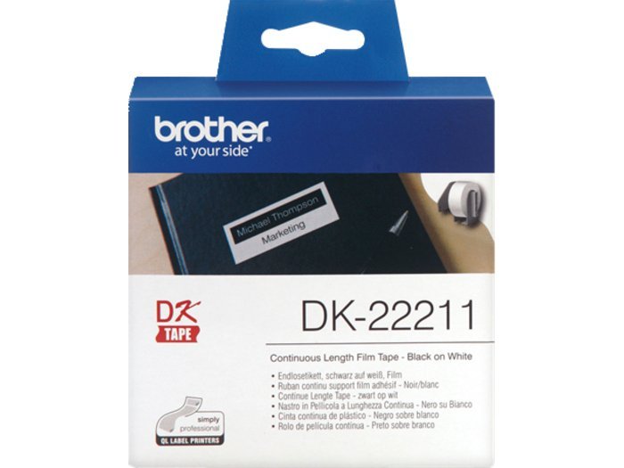 Brother etiketter 15.24 m DK22211, hvid