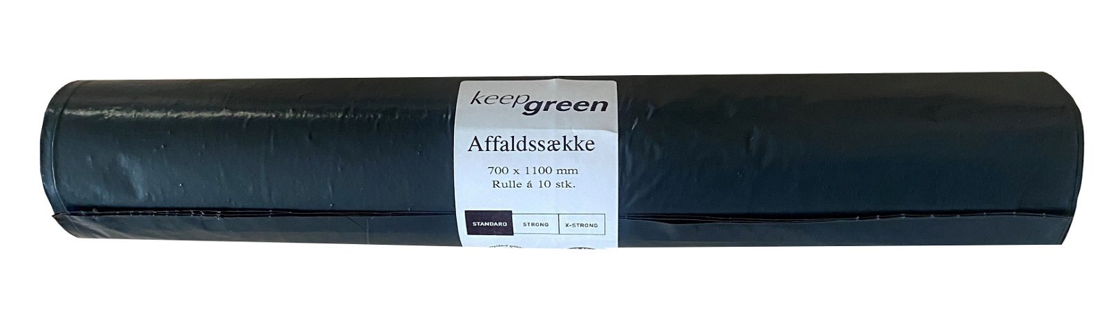 Keepgreen affaldssække Genbrugsplast sort 45 my 10 stk