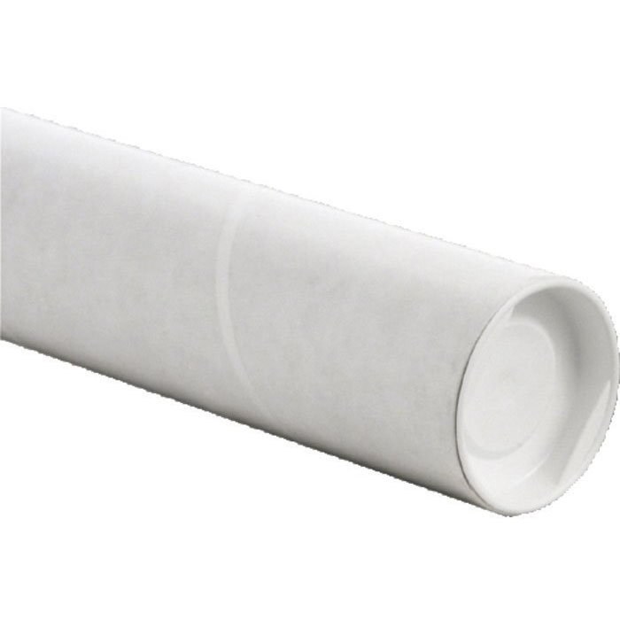Paprør Ø70mm 740mm uden låg hvid