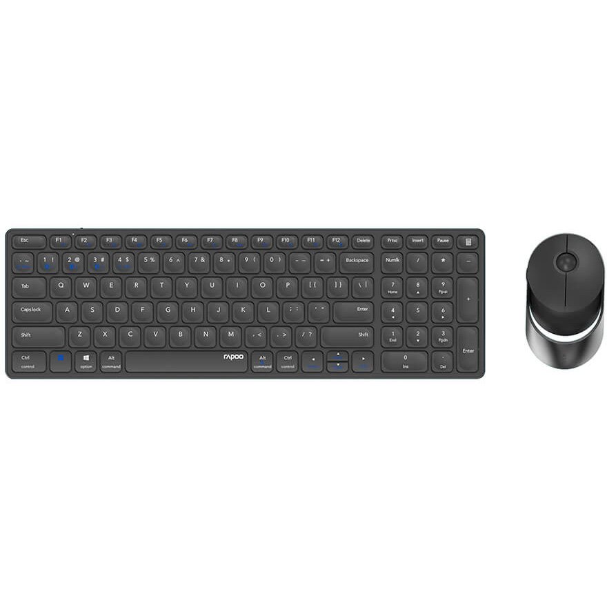 RAPOO 9750M trådløs tastatur & mus mørkegrå