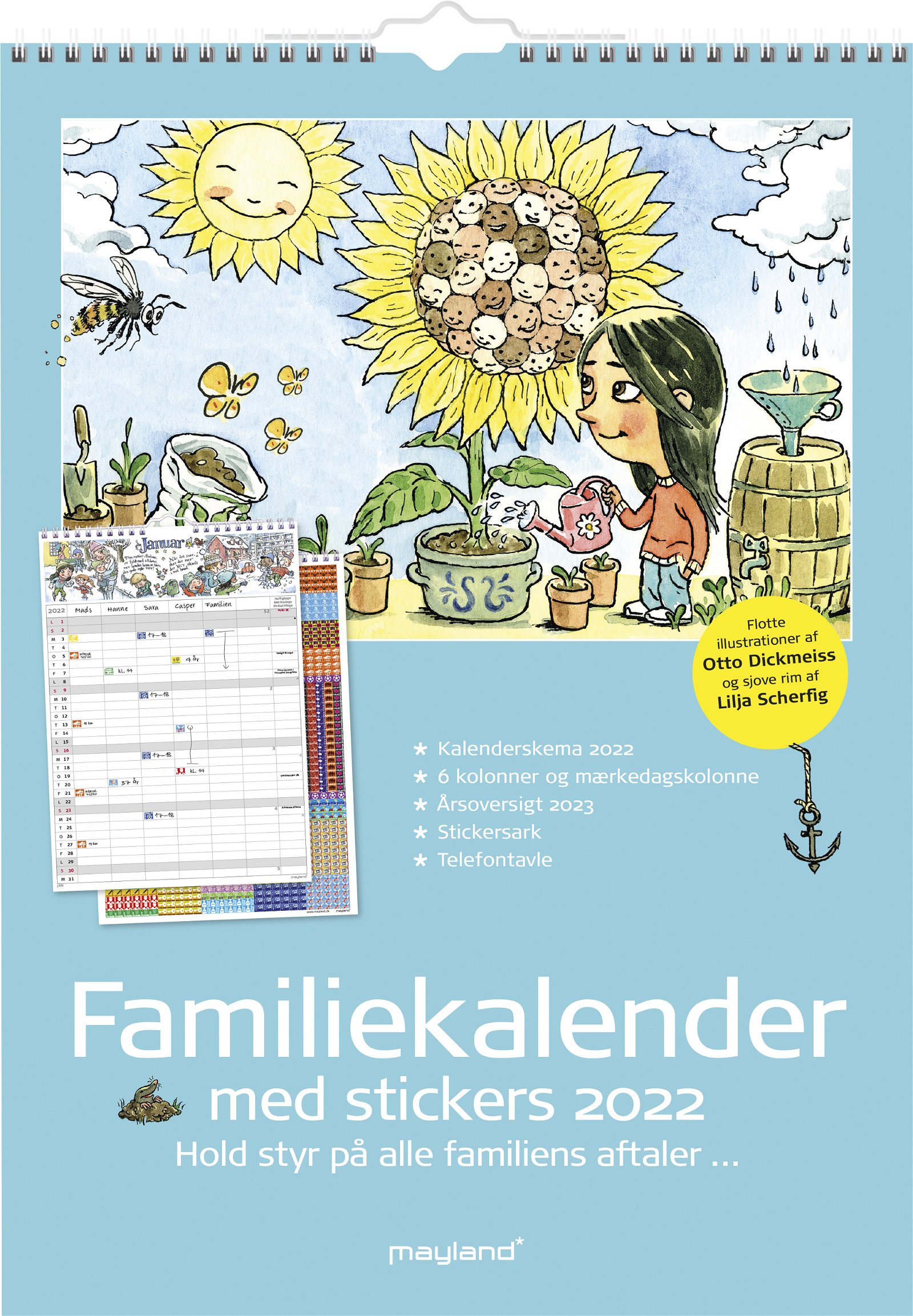 Mayland Familiekalender med stickers 2022