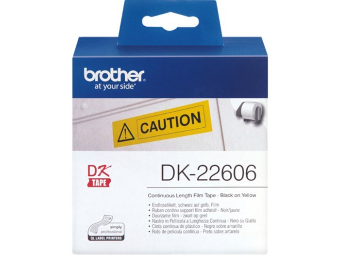 Brother etiketter 15.24 m DK22606, gul