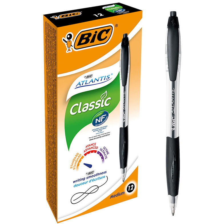 BIC Atlantis kuglepen 0,32mm sort