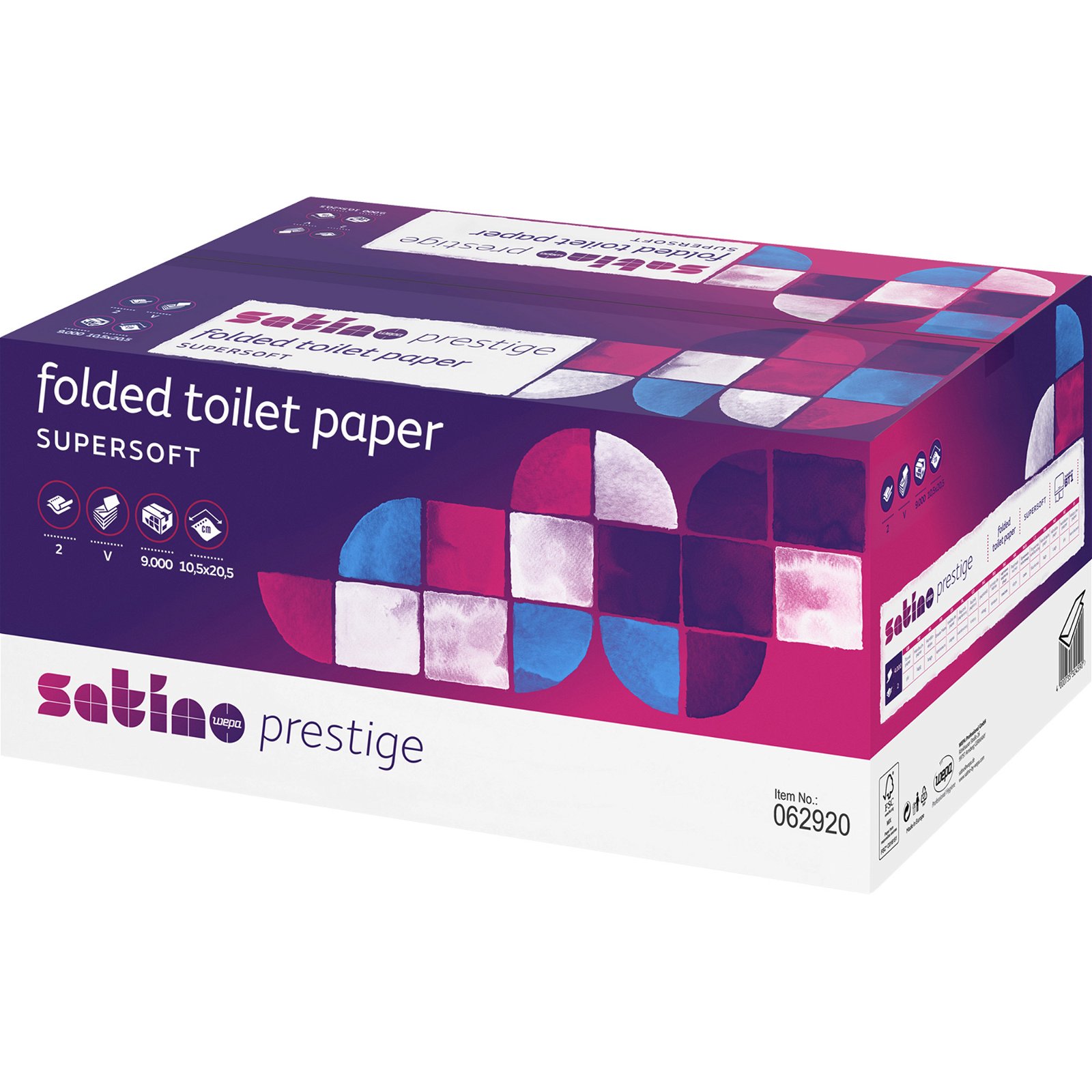 Satino Prestige toiletpapir hvid 2Lag
