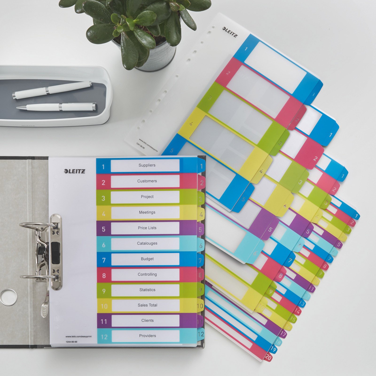 Leitz WOW Maxi printbar register A4 Maxi 1-10 flerfarvet