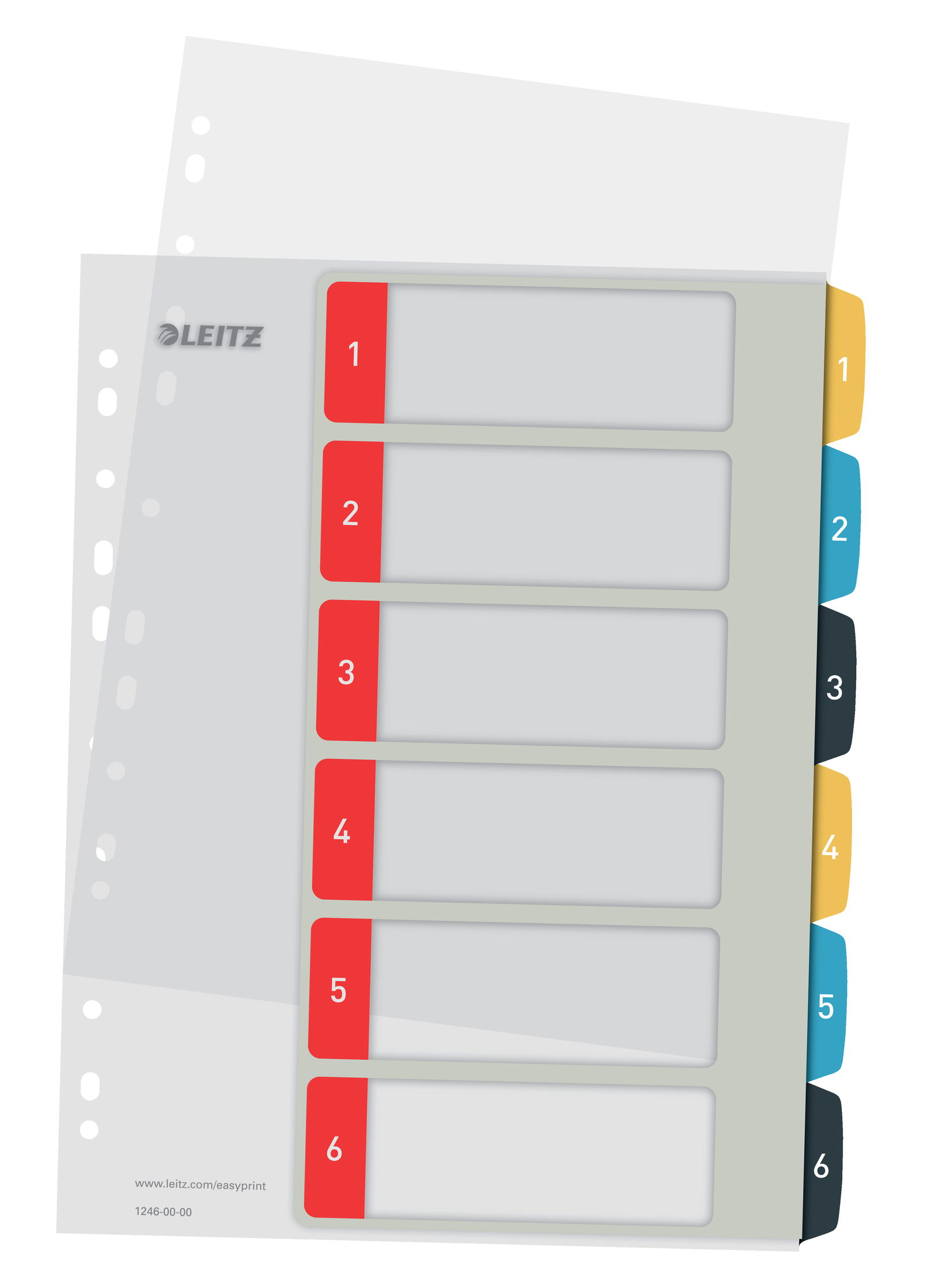 Leitz Cosy Maxi printbar register A4 maxi 1-6 flerfarvet