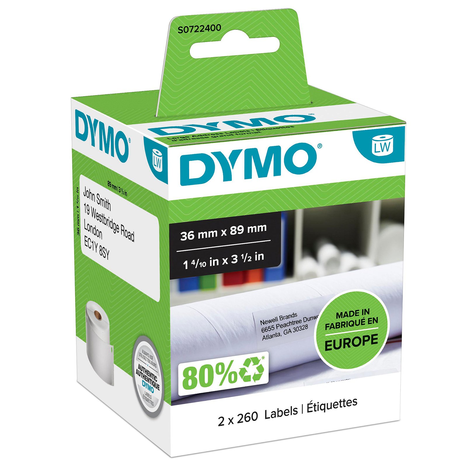 Dymo LabelWriter adresse etiketter hvid 520 etk