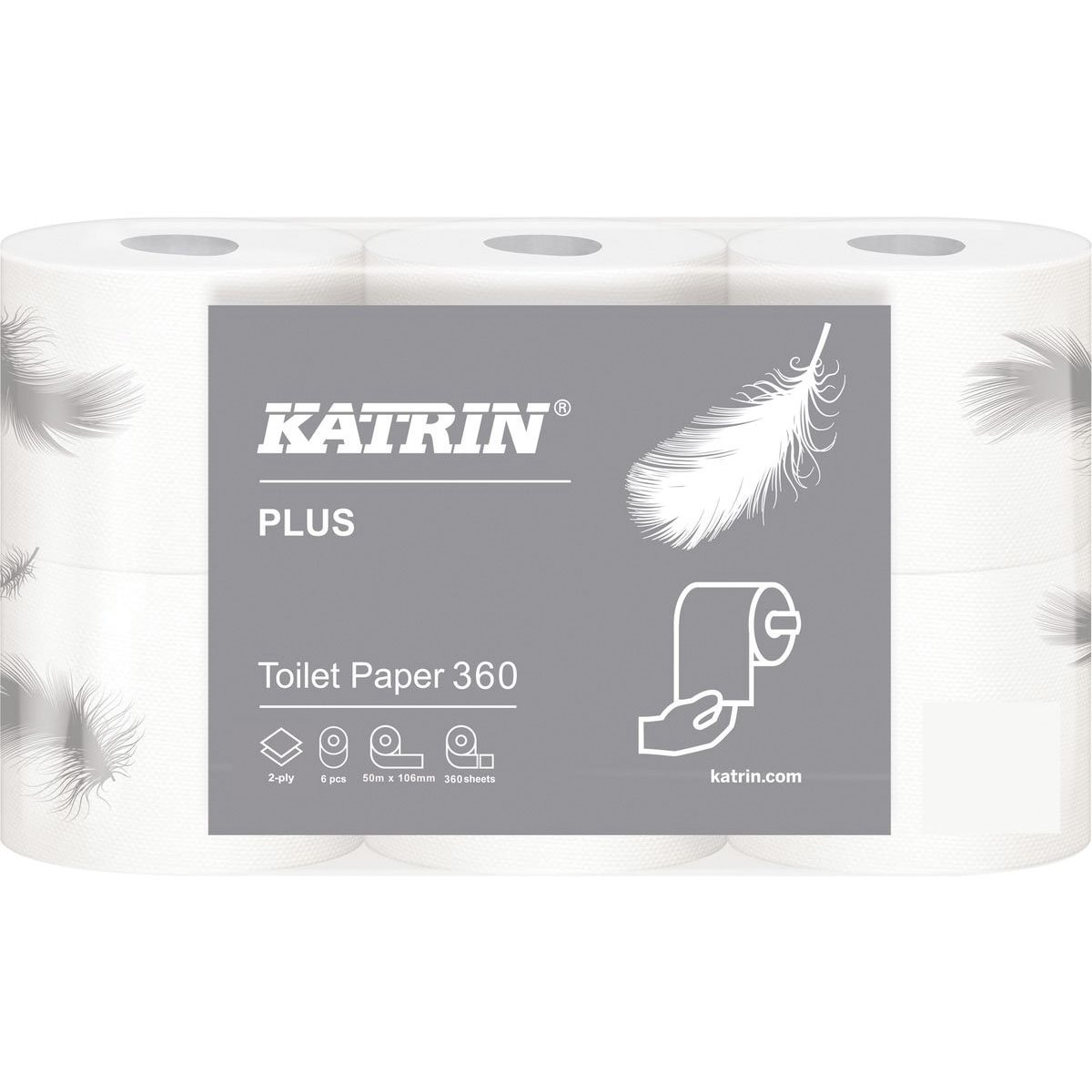 Katrin Plus toiletpapir hvid 2Lag