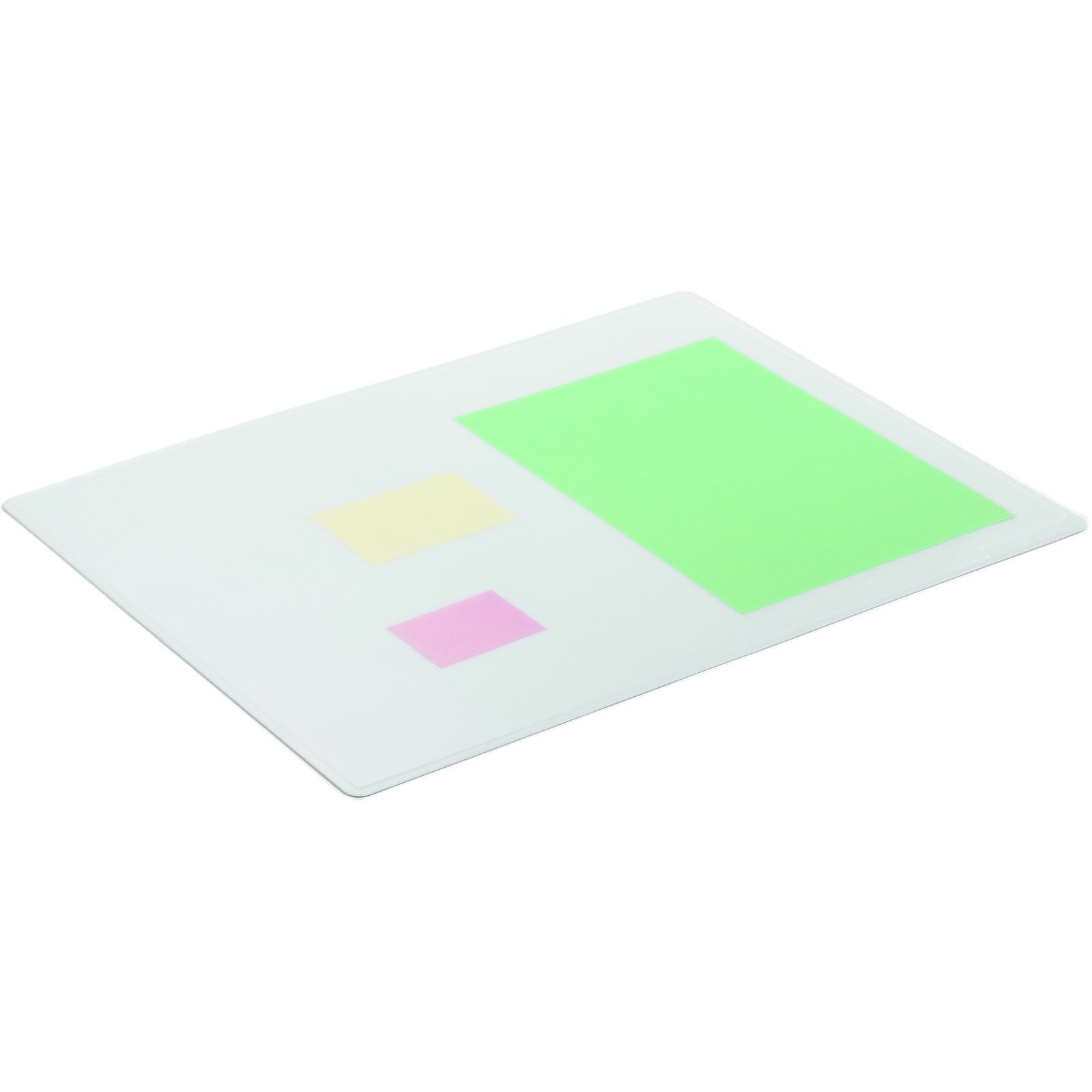 Durable skriveunderlag m/afrundede hjørner transparent PP plast 1 stk