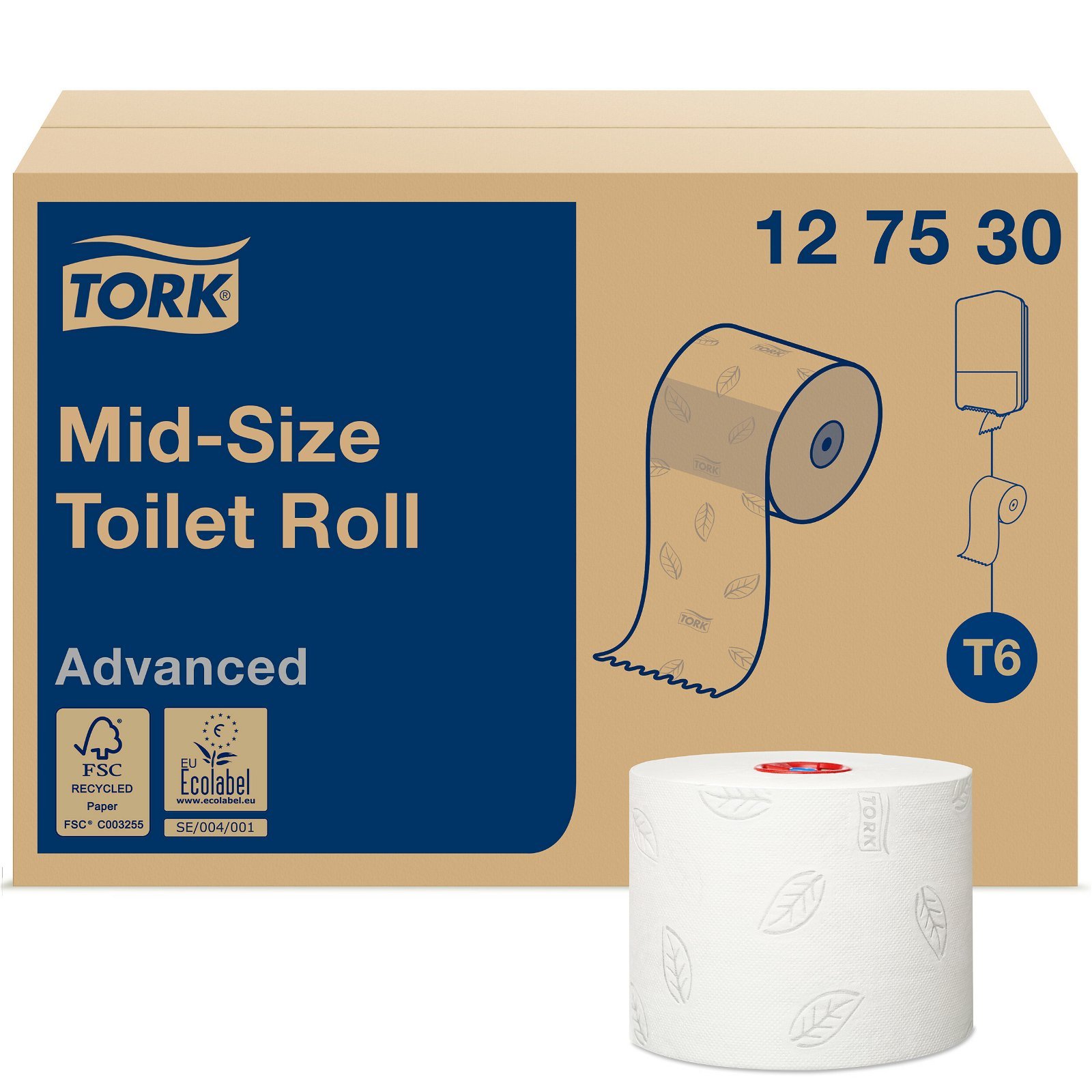 Tork Toiletpapir Advanced hvid 2Lag T6