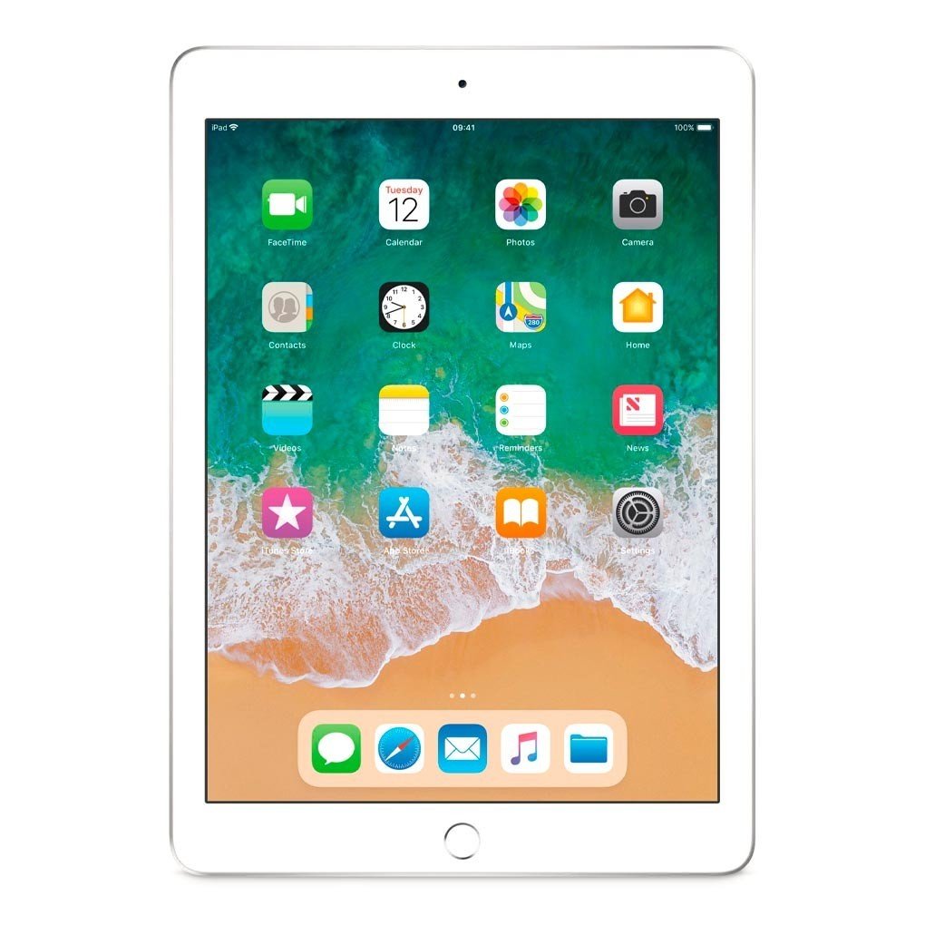 Apple iPad 6 128GB WiFi + Cellular (Sølv) - 2018 - Grade B