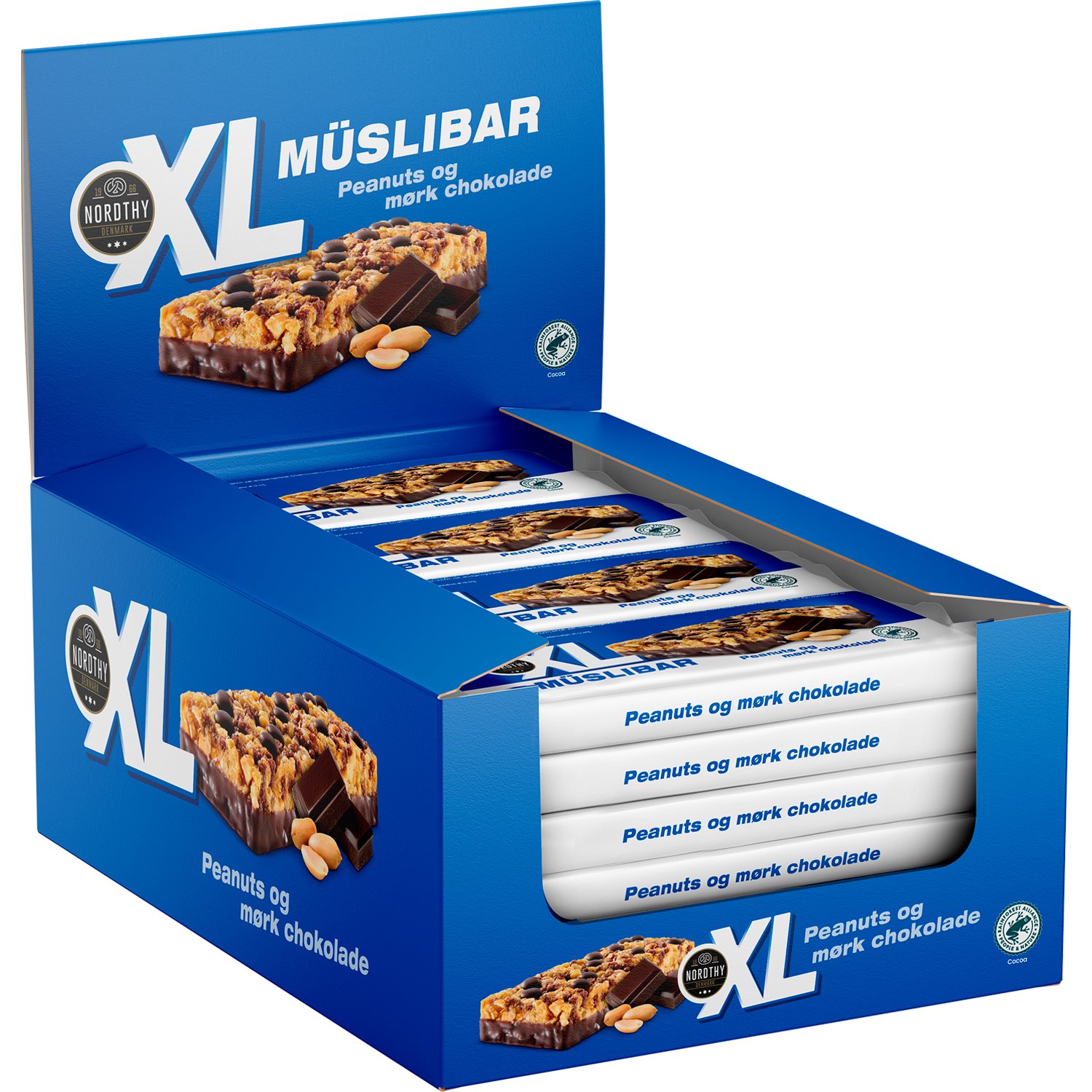 Nordthy XL müslibars peanuts & mørkchokolade 24 stk