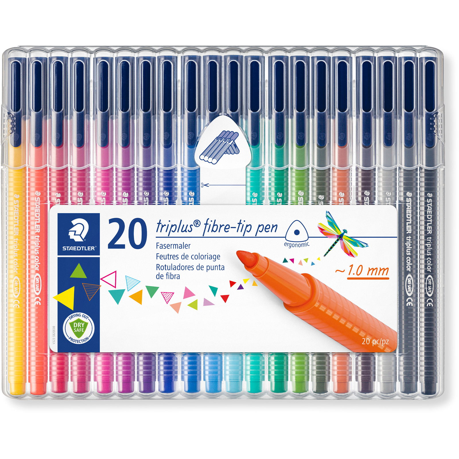 Staedtler Triplus Color 323 fiberpenne 1,0mm 20 farver