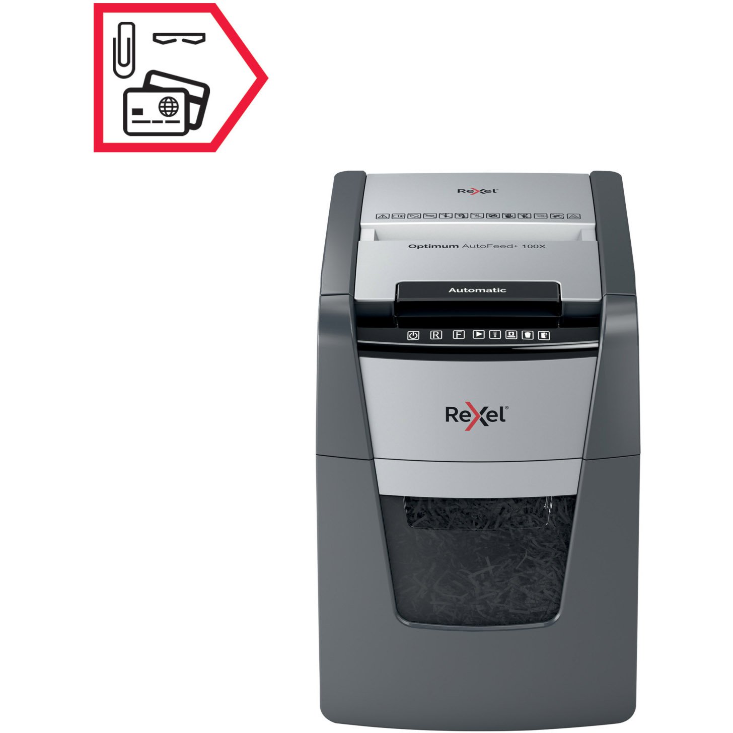Rexel Optimum AutoFeed+ 100X krydsmakulator P4 34L