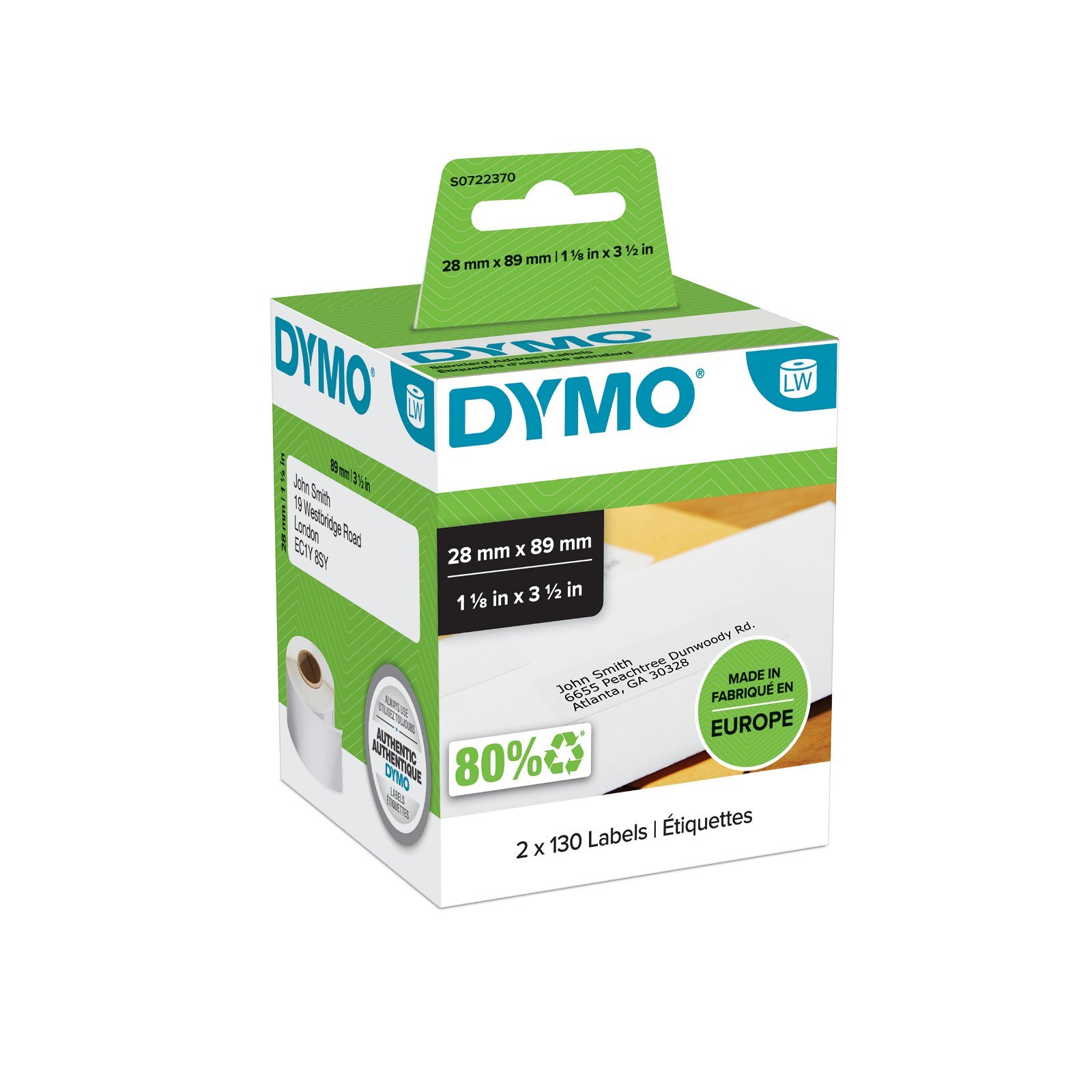 Dymo LabelWriter adresse etiketter hvid 260 etk
