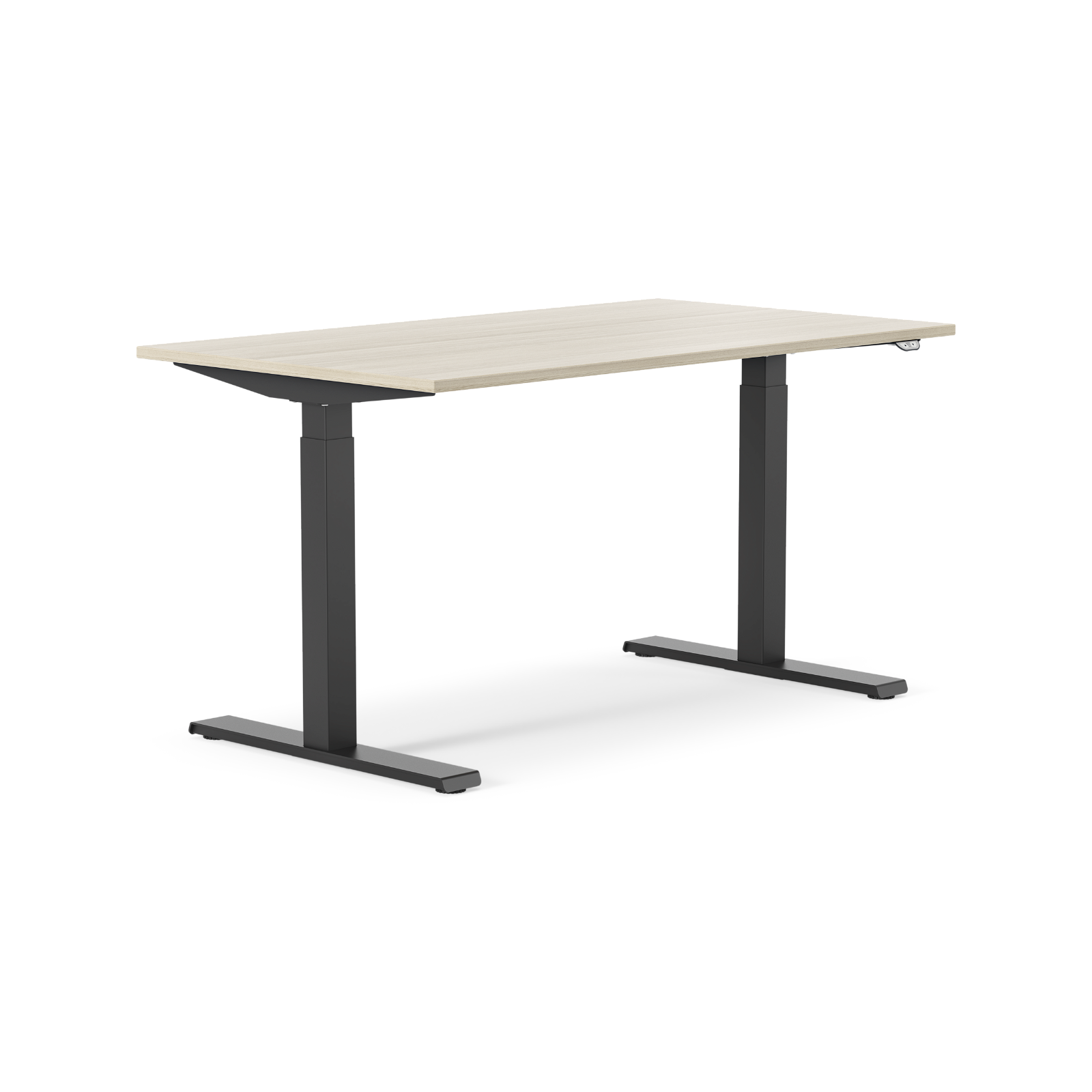 Skrivebord hæve sænkebord Kinnarps 180x90 grå-egelaminat