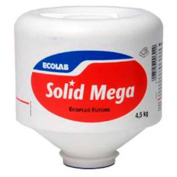 Solid Mega maskinopvaskepulver med klor 4,5 kg