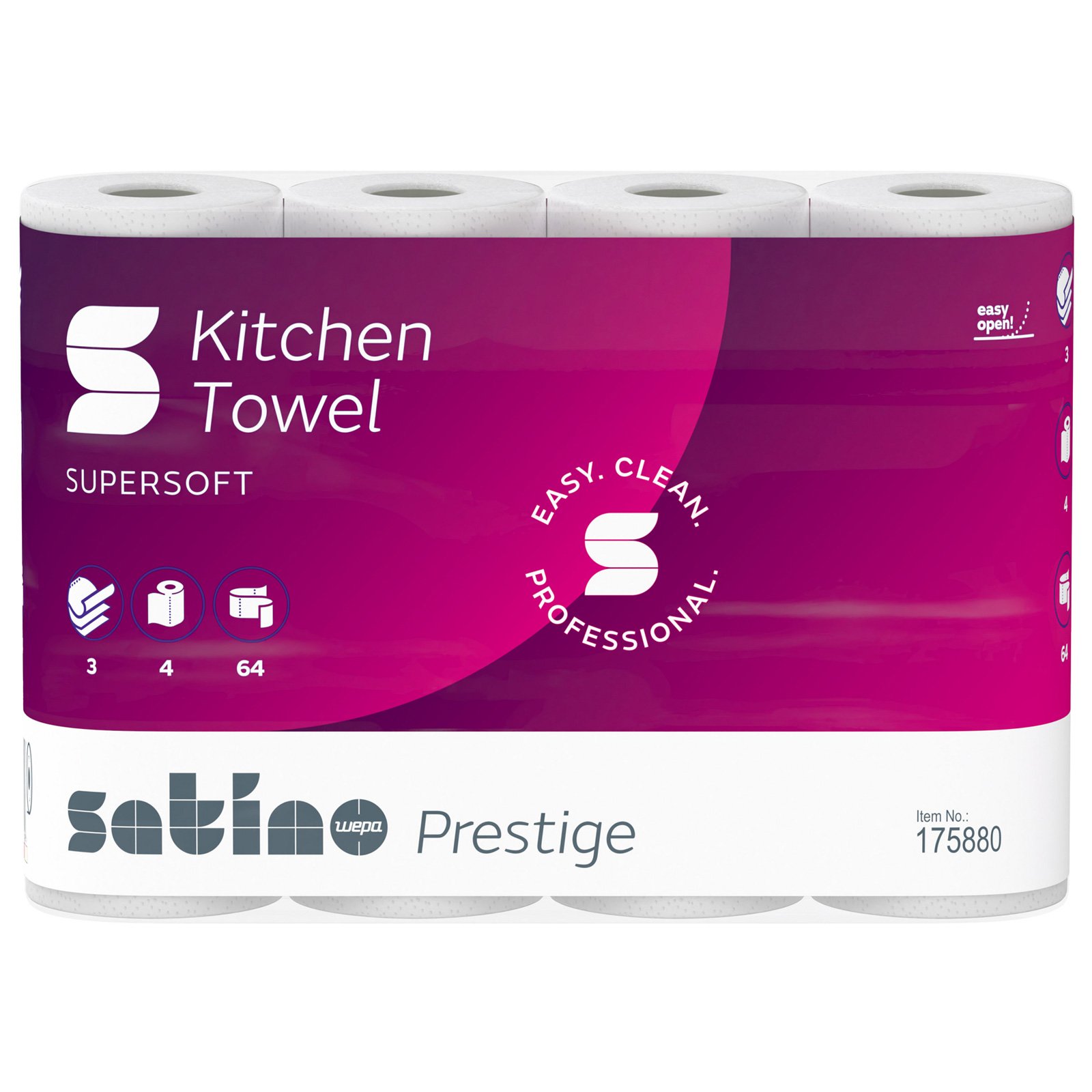 Satino Prestige køkkenrulle hvid 3Lag