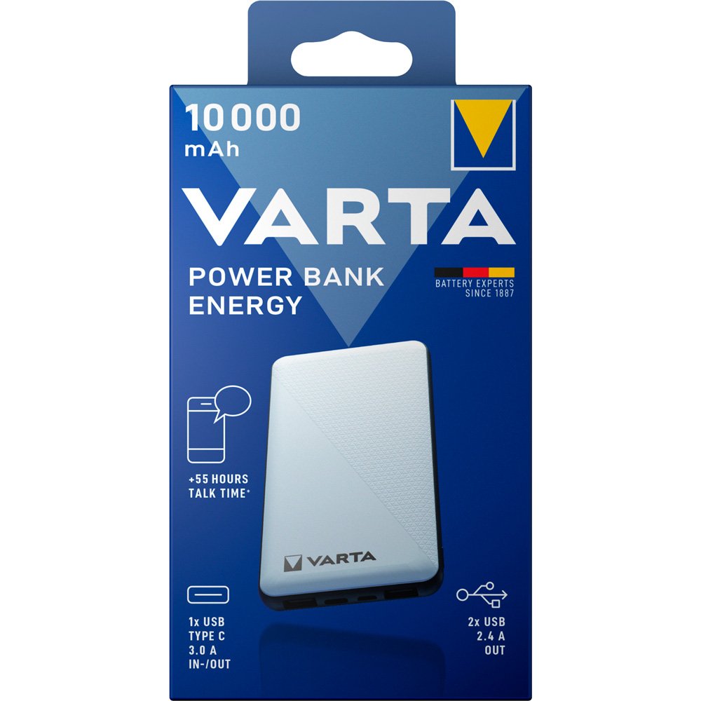 Varta Energy powerbank 10000mAh hvid