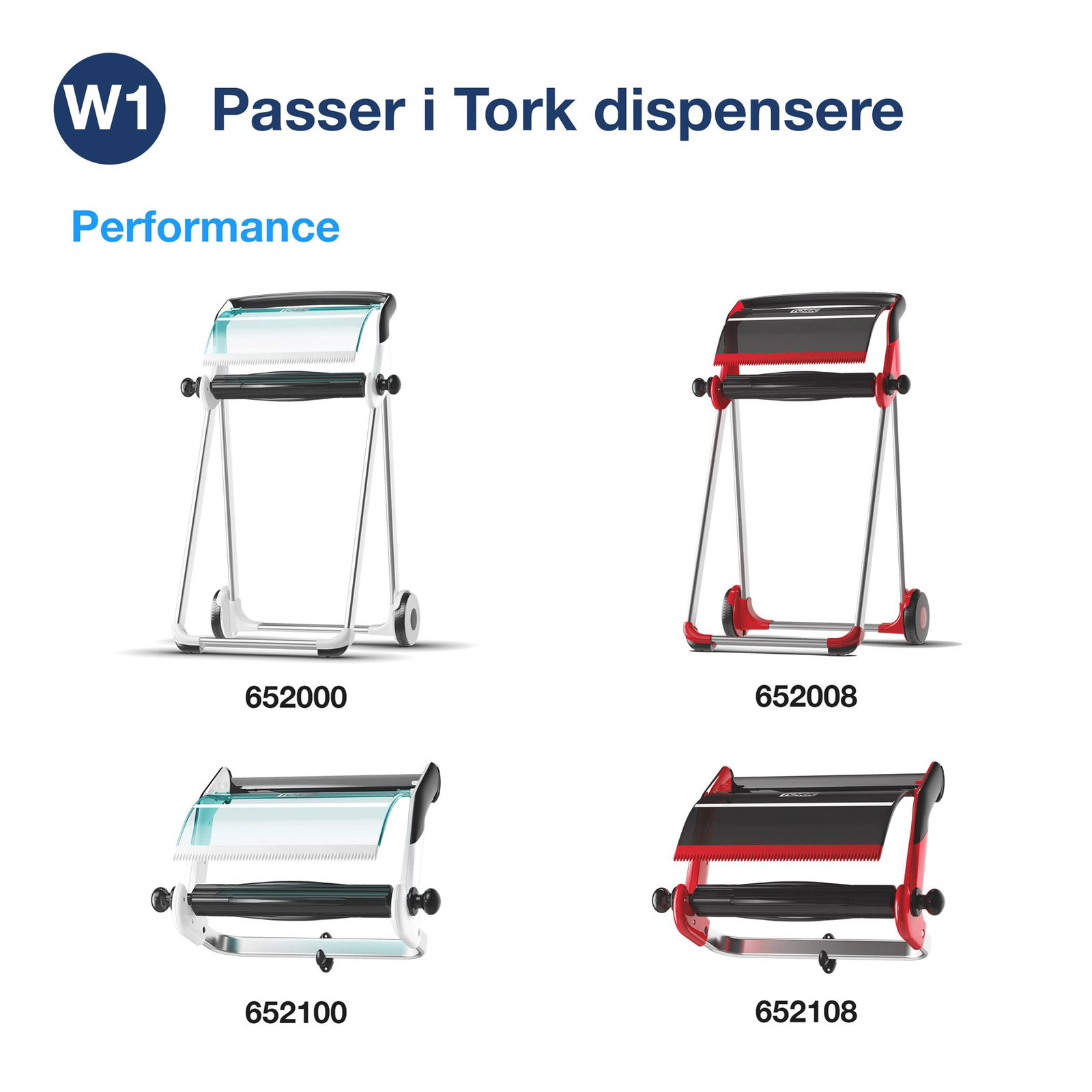 Tork 520304 Industri W1 1lags aftørringsklud grå