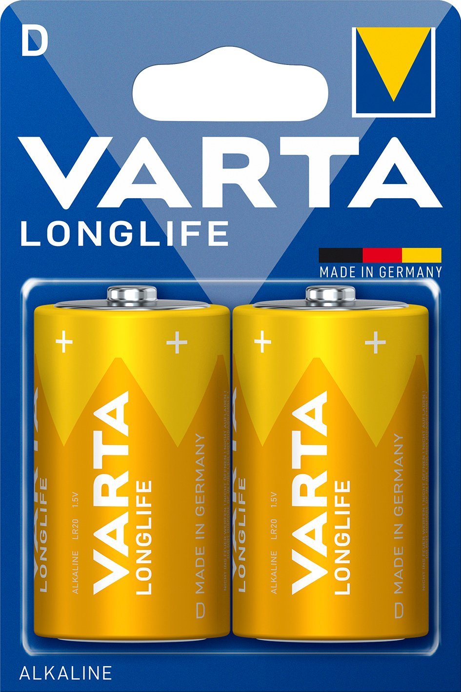 VARTA LongLife batteri D/LR20 1.5 v 2 stk