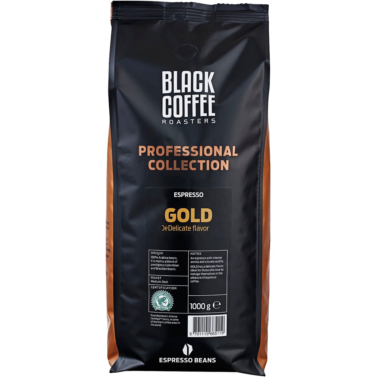 Black Coffee Roasters Gold Espresso kaffe 1 kg Hele bønner