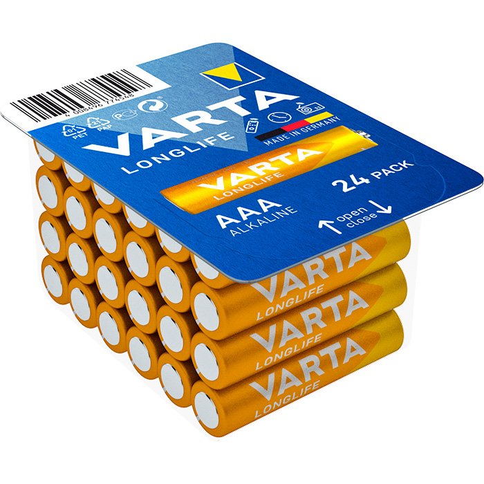 VARTA LongLife batteri AAA 1.5 v 24 stk