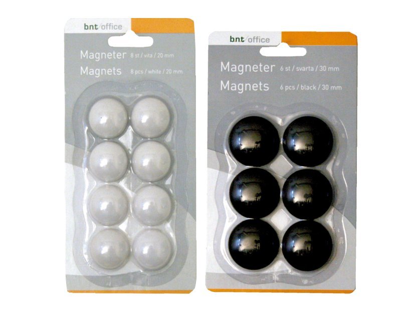 BNT magneter hvid Diameter:20 mm