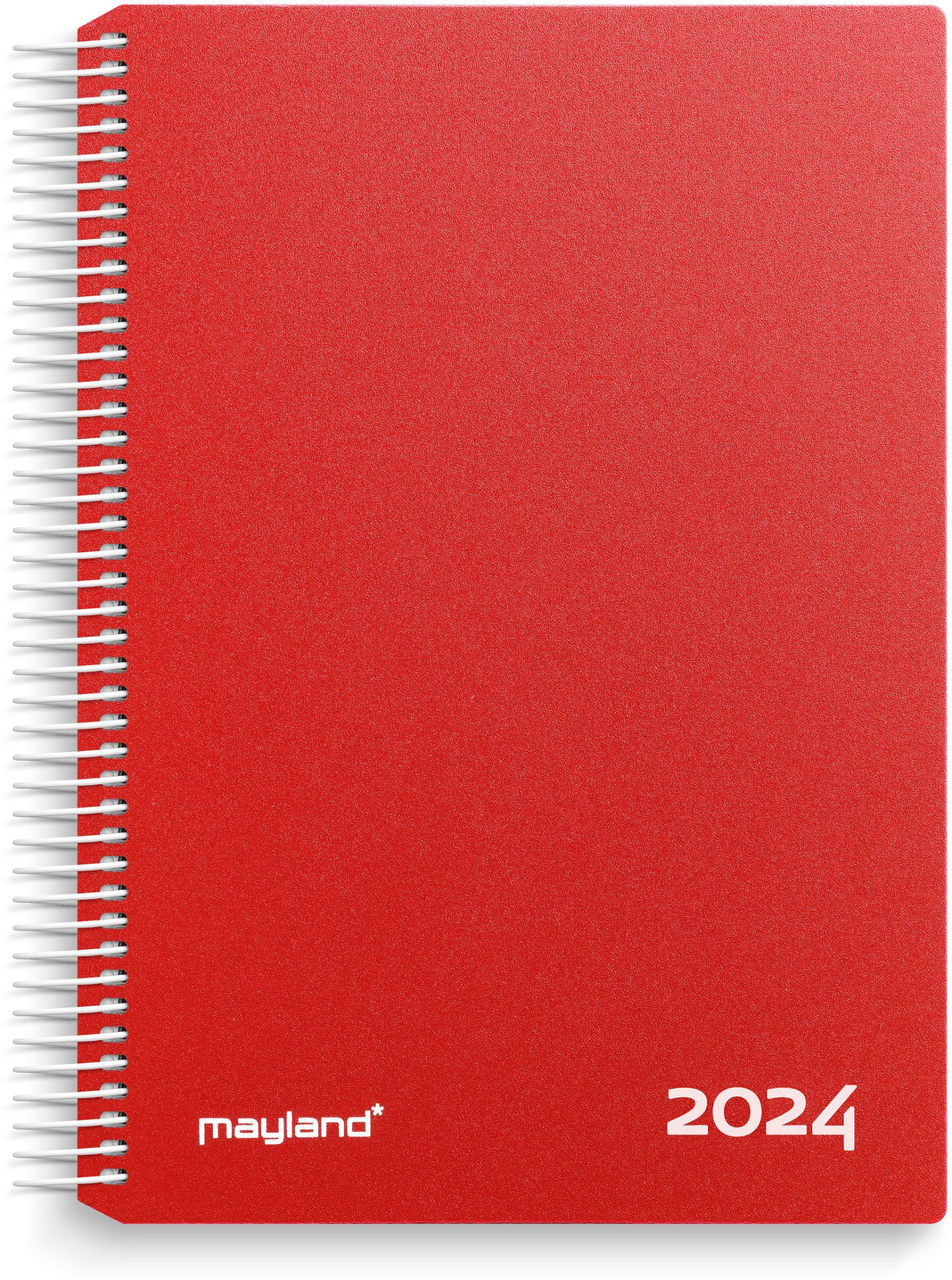 Mayland Timekalender PP-plast 2024 rod B18.5 cm x L24 cm